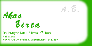 akos birta business card